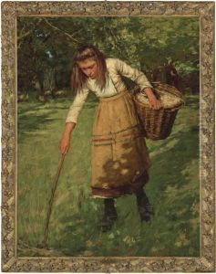 Thangue, R.a. The Wool Gatherer by Henry Herbert La Thangue