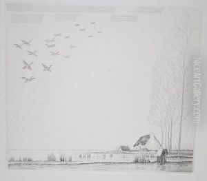 Le Vol De Canards by Jean Emile Laboureur