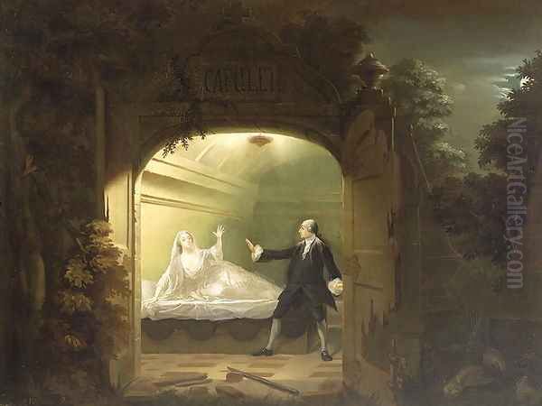 David Garrick (1717-79) and George Anne Bellamy (c.1727-88) in Romeo and Juliet, 1753 - view 1