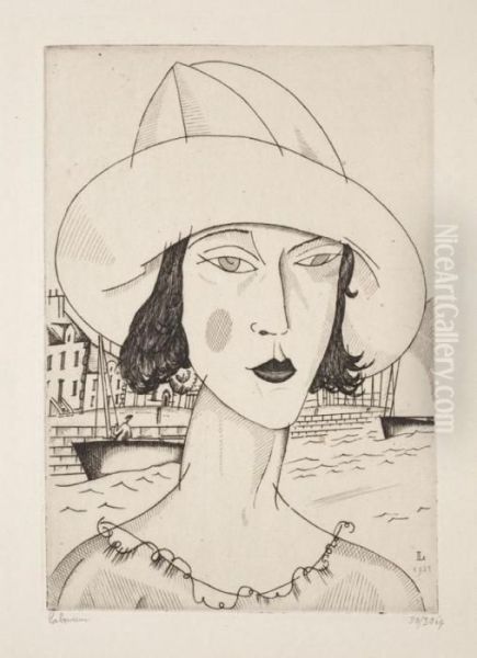 Jeune Fille Au Chapeau Blanc - view 1