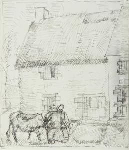 Fermiere Et Sa Vache by Jean Emile Laboureur