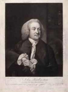 John Hadley, illustration from A Collection of Portraits of Medical Men, compiled by Sir John William Thomson-Walker by Benjamin Wilson