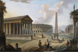 A Capriccio With Roman Monuments In Nimes A Capriccio With Roman Monuments In Nimes