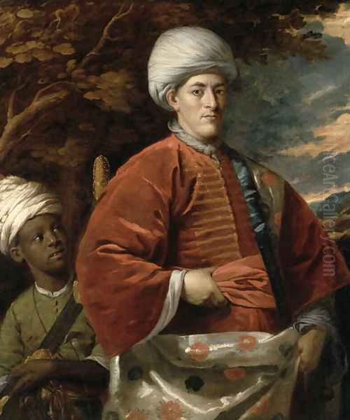 Portrait of a Gentleman in Oriental Dress with an Oriental Pageboy - view 1