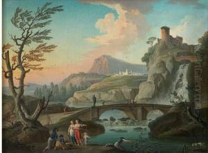 Paysage Au Torrent by Charles Francois Lacroix de Marseille