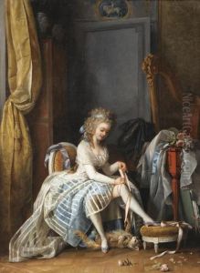 Jeune Femme A Sa Toilette