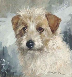 Busty, the head of a wire haired terrier