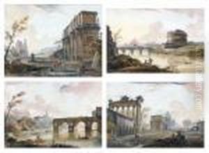 Quatre Vues Fantaisistes De Rome