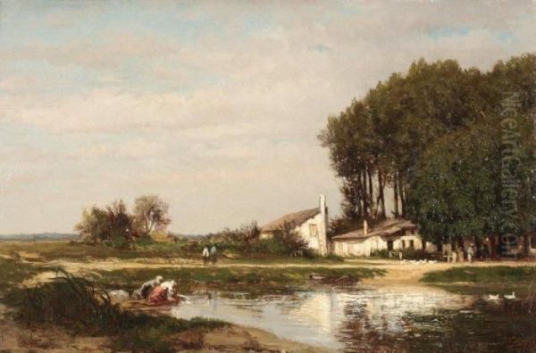 Lavandieres Pres De La Ferme - view 1