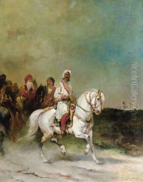 A Maharaja on a White Horse - view 1