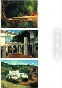 Vues De La Villa Bram-reis by Emile Charles Lambinet