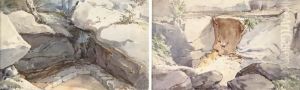 Etude De Rochers A
Fontainebleau; Et Etude De Rochers A Fontainebleau Avec Un Terrassement by Emile Charles Lambinet