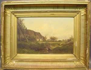Washerwoman On The Bank Of A River