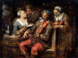 Vioolspeler In Boerentaverne by Jan Baptist Lambrechts