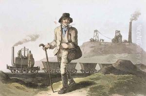 Blenkinsop locomotive at Middleton colliery near Leeds, from Costume of Yorkshire engraved by Robert Havell (1769-1832) 1814