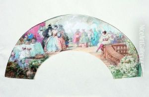 Scene De Carnaval. by Eugene Louis Lami