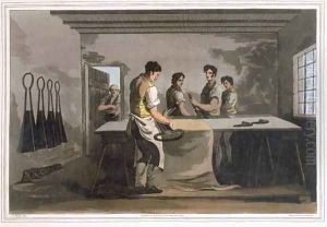 Cloth Dressers, from Costume of Yorkshire engraved by Robert Havell (1769-1832) 1814 Cloth Dressers, from Costume of Yorkshire engraved by Robert Havell (1769-1832) 1814