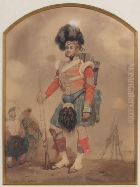 Soldat Du 79e Highlanders Au Camp De Cobham - view 1