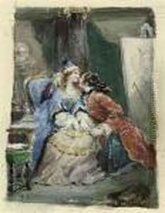 A Scene From Moliere's Le 
Sicilien, Ou L'amour Peintre: Adrastewinning The Heart Of Isidore