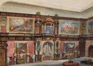 Le Grand Hall Du Chateau De Ferrieres