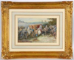 L'arrivee De La Princesse Palatine by Eugene Louis Lami