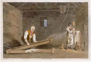 Line Swinglers engraved by Robert Havell the Elder, published 1814 by Robinson and Son, Leeds by George Walker