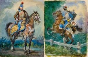 Hussard by Eugene Louis Lami