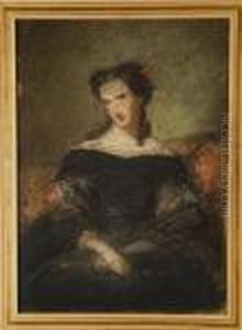 Retrato De La Emperatriz Eugenia De Montijo. by Eugene Louis Lami