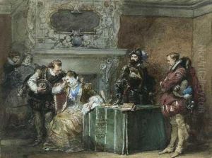 L'abdication De Marie Stuart by Eugene Louis Lami