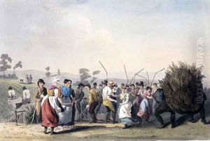 Rape Threshing, from 'The Costume of Yorkshire' engraved by Robert Havell (1769-1832) 1814 Rape Threshing, from 'The Costume of Yorkshire' engraved by Robert Havell (1769-1832) 1814