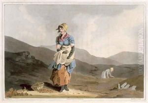 The Cranberry Girl, engraved by Robert Havell the Elder, published 1814 by Robinson and Son, Leeds by George Walker