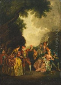 Fete In The Forest by Nicolas Lancret