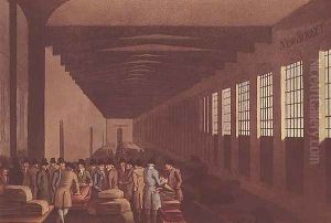 Cloth Hall, New Street, London, engraved by Robert Havell, pub. by Robinson & Son, Leeds, 1814 by George Walker