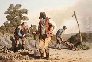 Stone Breakers, from Costume of Yorkshire engraved by Robert Havell (1769-1832) 1814 by George Walker