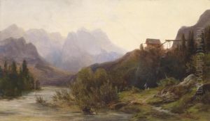 Flusslandschaft Mit Staffage