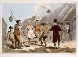The Fool Plough, engraved by Robert Havell the Elder, published 1814 by Robinson and Son, Leeds by George Walker