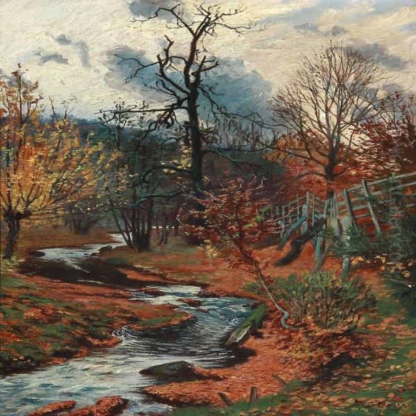 Forest Stream At Autumn Time - view 1