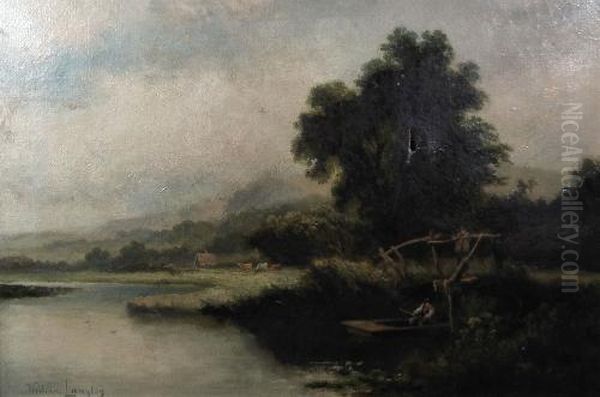 River Landscape With Figures To Foreground - view 1