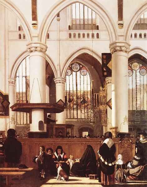Interior of the Old Church during a Sermon - view 1