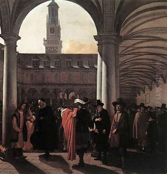 The Courtyard of the Old Exchange in Amsterdam 1653 - view 1