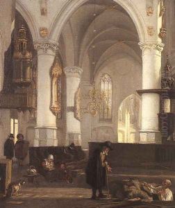Interior of the Oude Kerk at Amsterdam from the North Aisle to the East