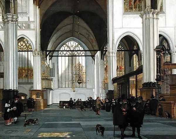 Interior of the Oude Kerk, Amsterdam, 1659 - view 1