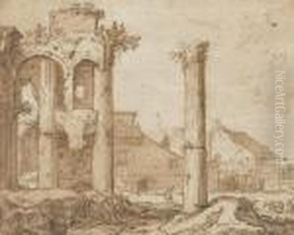 View Of The Forum Of Nerva From The Temple Of Minerva, Rome - view 1