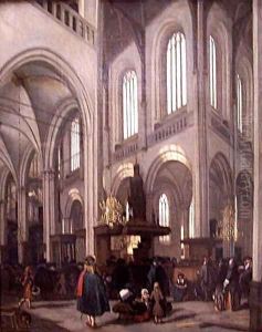 Interior of New Church of Amsterdam by Emanuel de Witte