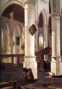 Interior of the Oude Kerk, Delft 1650-52 by Emanuel de Witte
