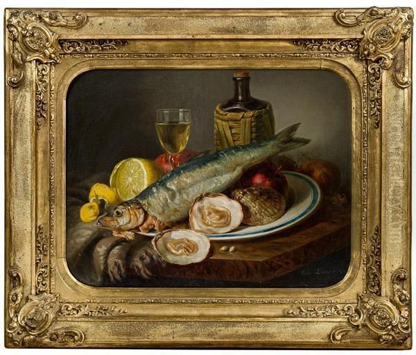 Stillleben Mit Fisch Und Austern - view 1