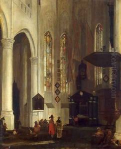 Old Church in Delft by Emanuel de Witte