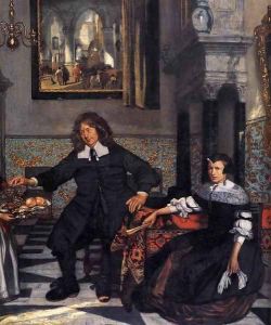 Portrait of a Family in an Interior (detail) by Emanuel de Witte
