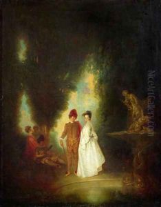 The Fountain, 1720-99 by Jean-Antoine Watteau