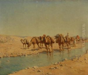 Bedouin Caravan by Jean Baptiste Paul Lazerges